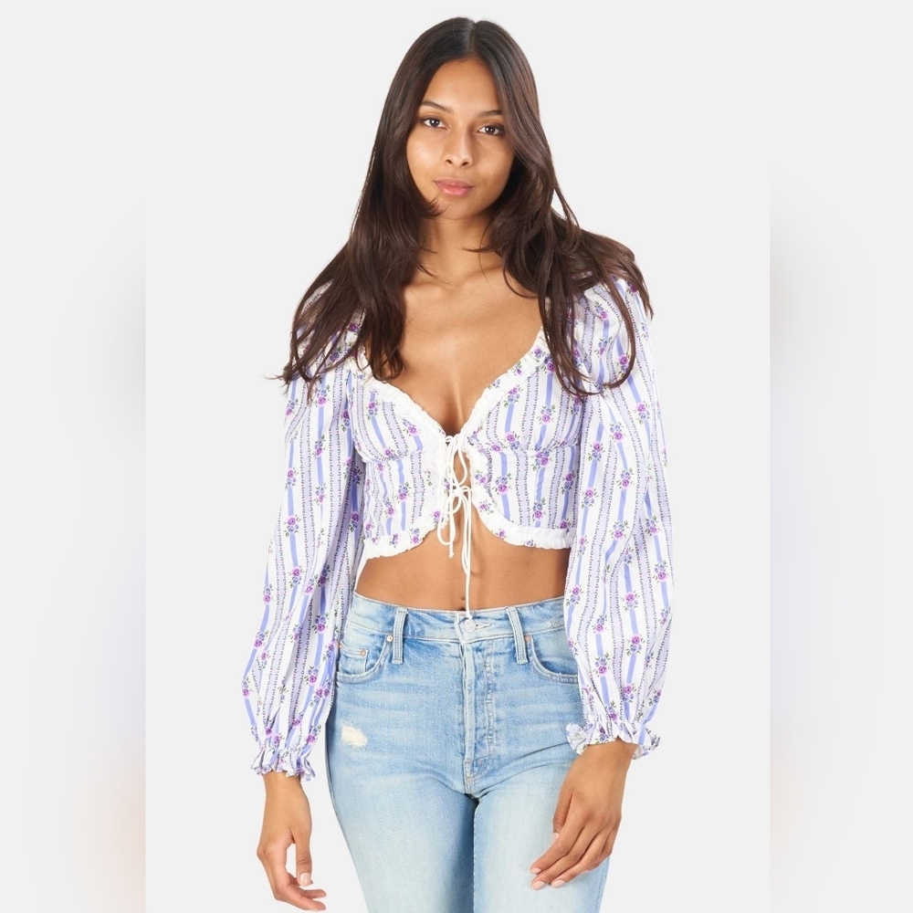 For Love & Lemons Dahlia Crop Top